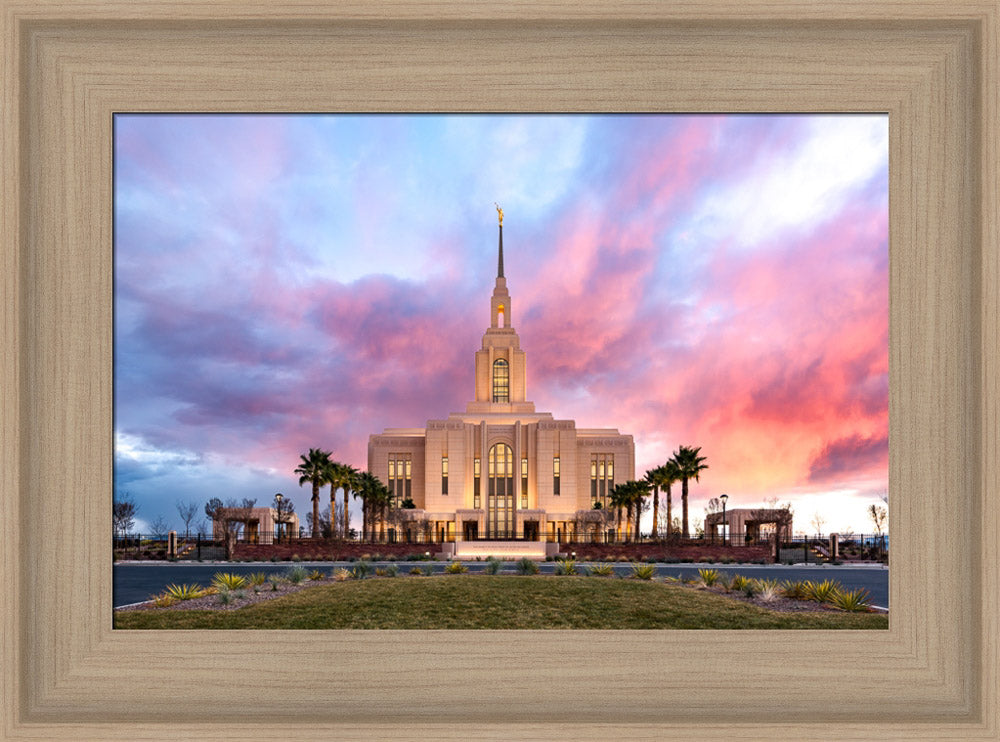 Red Cliffs Temple- Revelatory Realms - framed giclee canvas