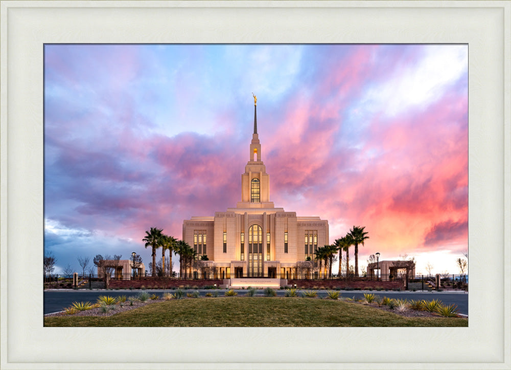 Red Cliffs Temple- Revelatory Realms - framed giclee canvas