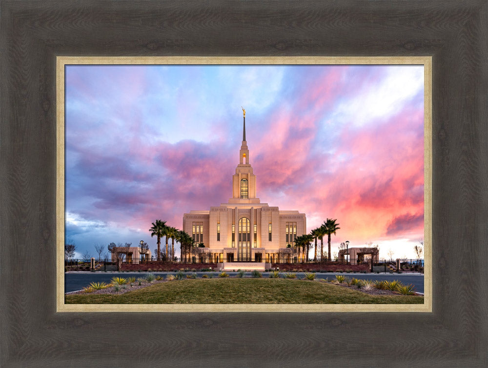 Red Cliffs Temple- Revelatory Realms - framed giclee canvas