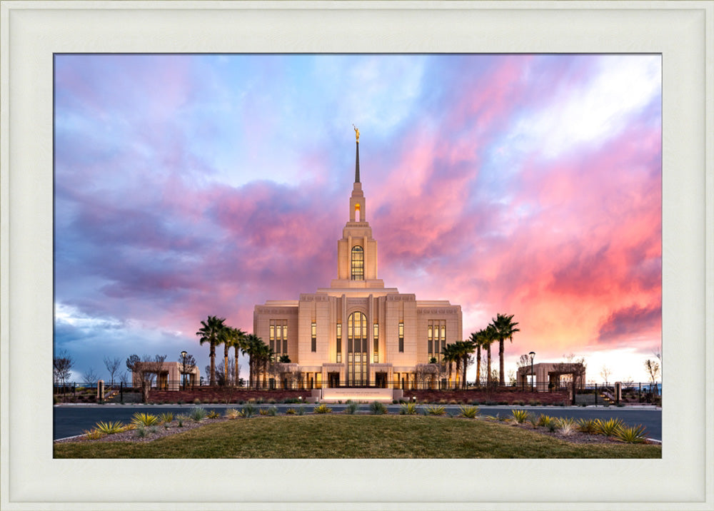 Red Cliffs Temple- Revelatory Realms - framed giclee canvas