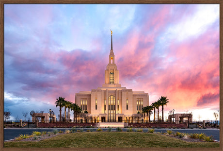 Red Cliffs Temple- Revelatory Realms - framed giclee canvas