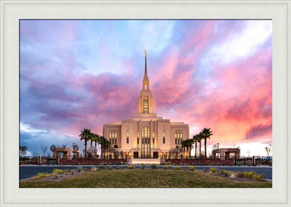 Red Cliffs Temple- Revelatory Realms - framed giclee canvas