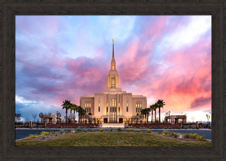 Red Cliffs Temple- Revelatory Realms - framed giclee canvas