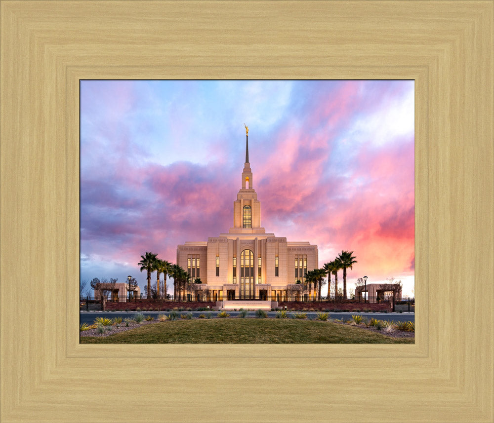 Red Cliffs Temple- Revelatory Realms - framed giclee canvas