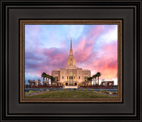 Red Cliffs Temple- Revelatory Realms - framed giclee canvas