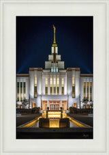 Saratoga Springs Utah Temple- A Mighty Fortress - framed giclee canvas