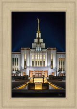 Saratoga Springs Utah Temple- A Mighty Fortress - framed giclee canvas