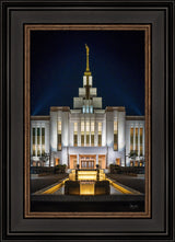 Saratoga Springs Utah Temple- A Mighty Fortress - framed giclee canvas