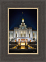 Saratoga Springs Utah Temple- A Mighty Fortress - framed giclee canvas