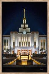 Saratoga Springs Utah Temple- A Mighty Fortress - framed giclee canvas