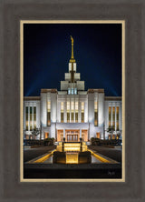 Saratoga Springs Utah Temple- A Mighty Fortress - framed giclee canvas