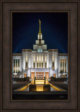 Saratoga Springs Utah Temple- A Mighty Fortress - framed giclee canvas