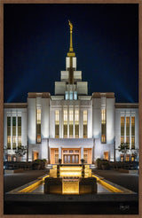 Saratoga Springs Utah Temple- A Mighty Fortress - framed giclee canvas