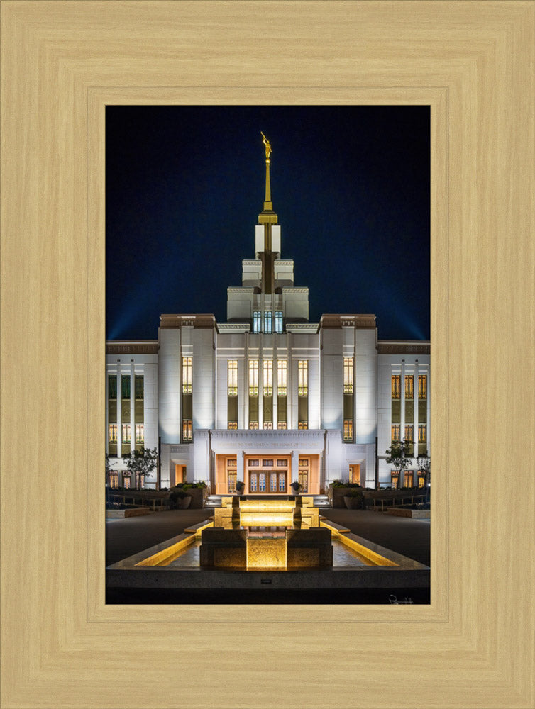 Saratoga Springs Utah Temple- A Mighty Fortress - framed giclee canvas