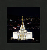 Saratoga Springs Utah Temple- Beacon of Promises - framed giclee canvas