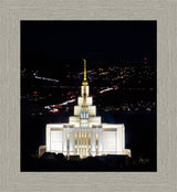 Saratoga Springs Utah Temple- Beacon of Promises - framed giclee canvas