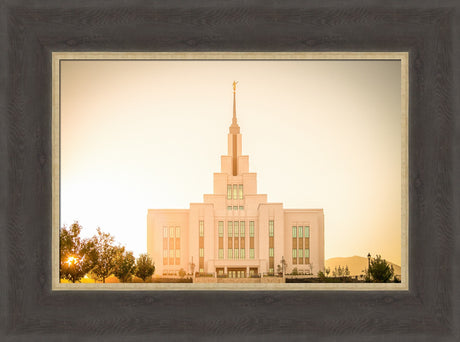 Saratoga Springs Utah Temple- There Is Sunshine In My Soul - framed giclee canvas