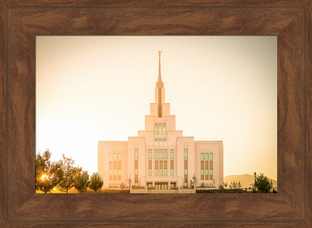 Saratoga Springs Utah Temple- There Is Sunshine In My Soul - framed giclee canvas