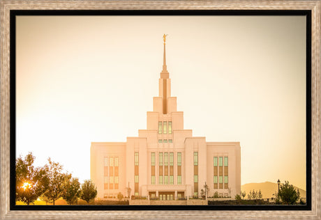 Saratoga Springs Utah Temple- There Is Sunshine In My Soul - framed giclee canvas