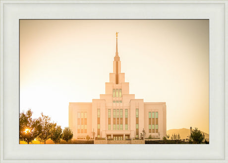 Saratoga Springs Utah Temple- There Is Sunshine In My Soul - framed giclee canvas