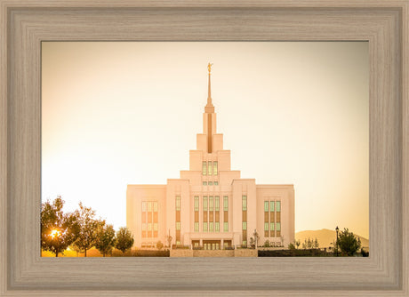 Saratoga Springs Utah Temple- There Is Sunshine In My Soul - framed giclee canvas