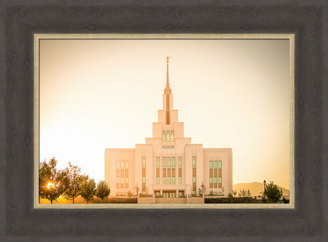 Saratoga Springs Utah Temple- There Is Sunshine In My Soul - framed giclee canvas