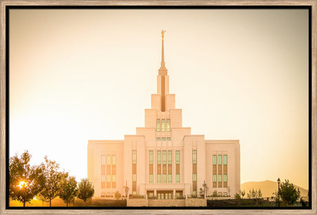 Saratoga Springs Utah Temple- There Is Sunshine In My Soul - framed giclee canvas