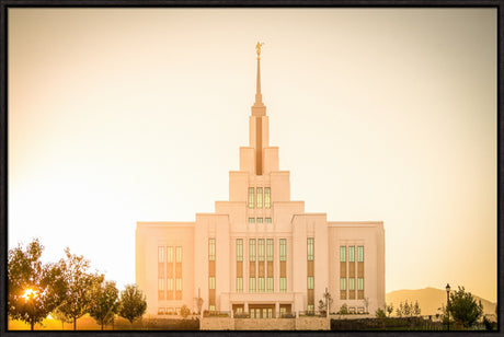 Saratoga Springs Utah Temple- There Is Sunshine In My Soul - framed giclee canvas