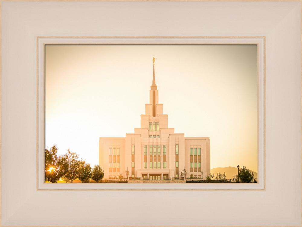 Saratoga Springs Utah Temple- There Is Sunshine In My Soul - framed giclee canvas