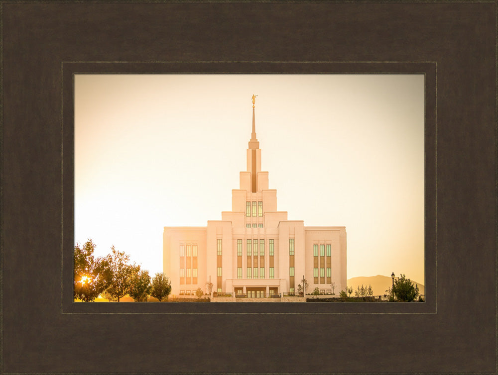 Saratoga Springs Utah Temple- There Is Sunshine In My Soul - framed giclee canvas