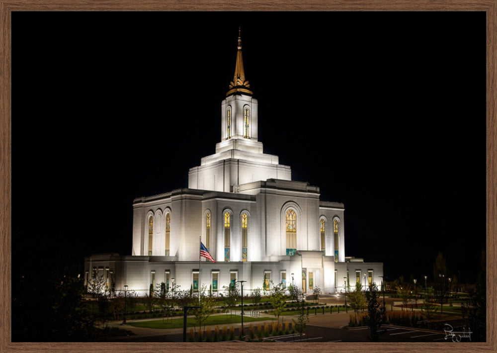 Orem Temple- Behold…. Our Fathers House - framed giclee canvas