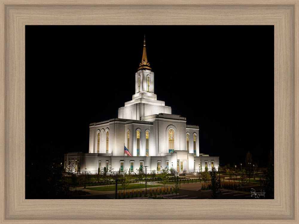 Orem Temple- Behold…. Our Fathers House - framed giclee canvas