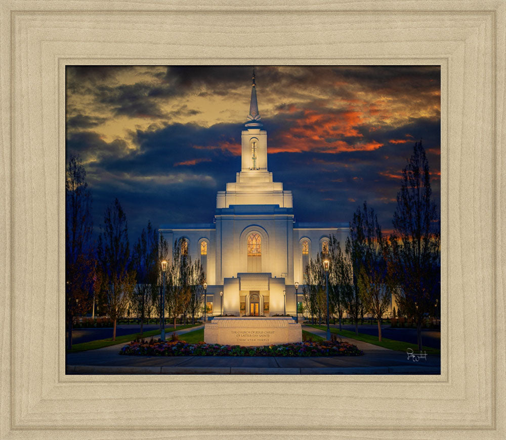 Orem Temple- Spiritual Treasure  - framed giclee canvas