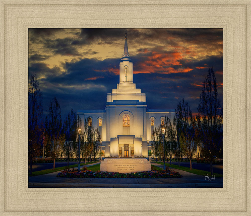 Orem Temple- Spiritual Treasure  - framed giclee canvas