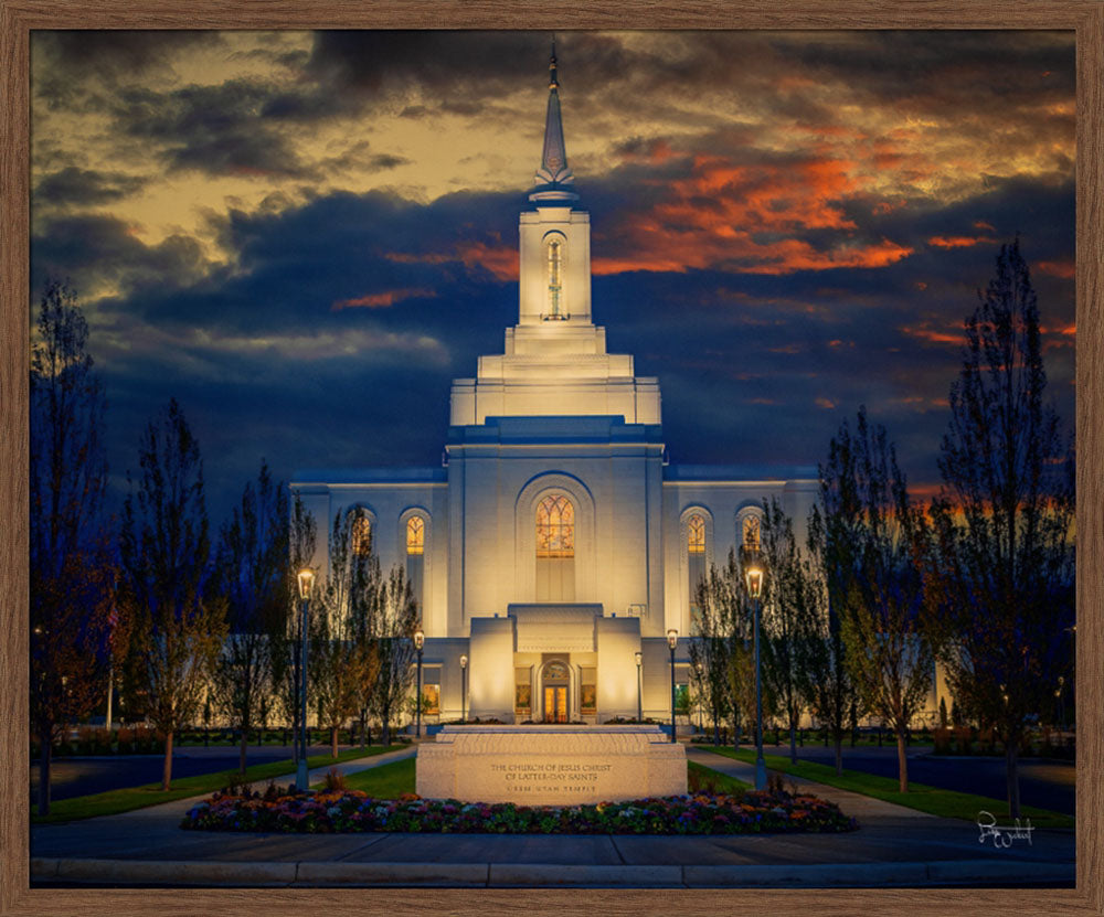 Orem Temple- Spiritual Treasure  - framed giclee canvas