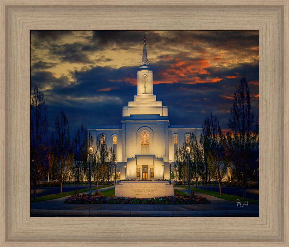 Orem Temple- Spiritual Treasure  - framed giclee canvas