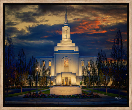 Orem Temple- Spiritual Treasure  - framed giclee canvas