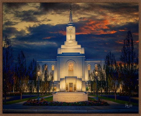 Orem Temple- Spiritual Treasure  - framed giclee canvas