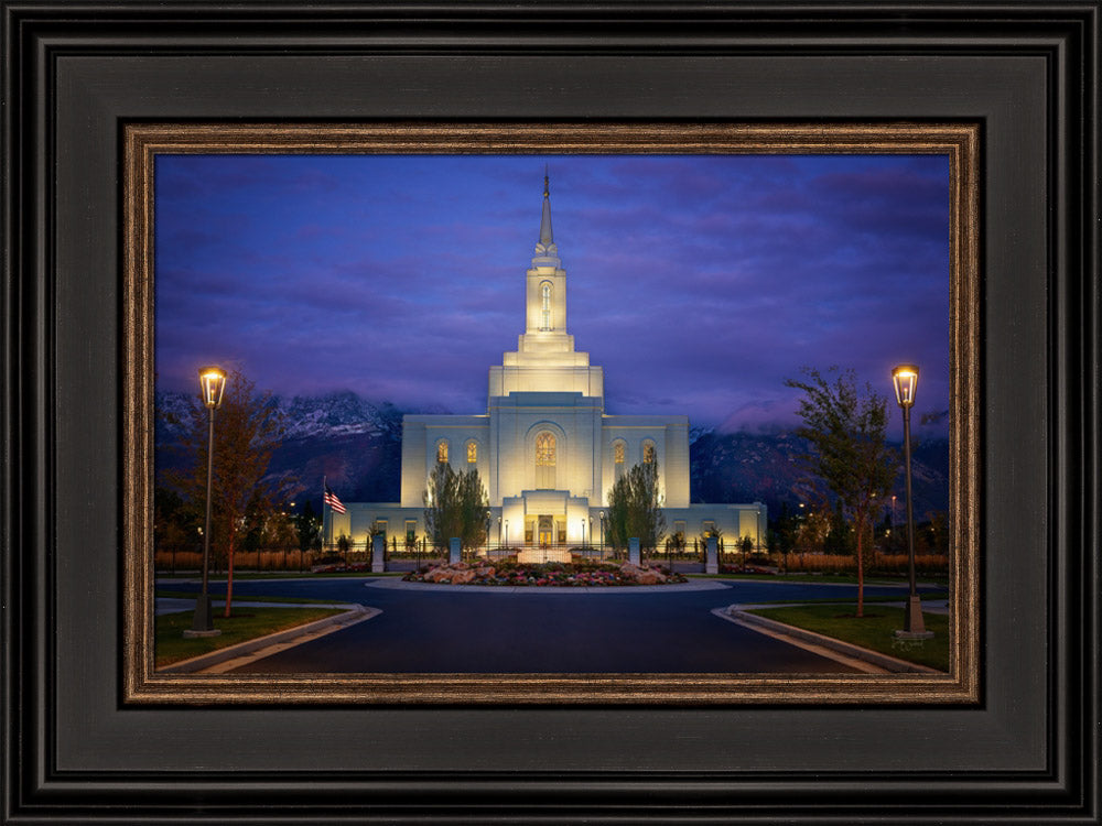 Orem Temple- With Eye Single to the Glory of God  - framed giclee canvas