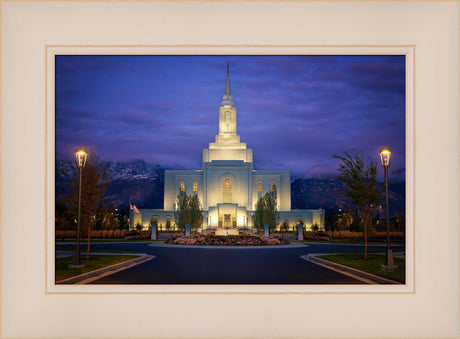 Orem Temple- With Eye Single to the Glory of God  - framed giclee canvas