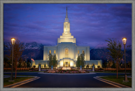 Orem Temple- With Eye Single to the Glory of God  - framed giclee canvas