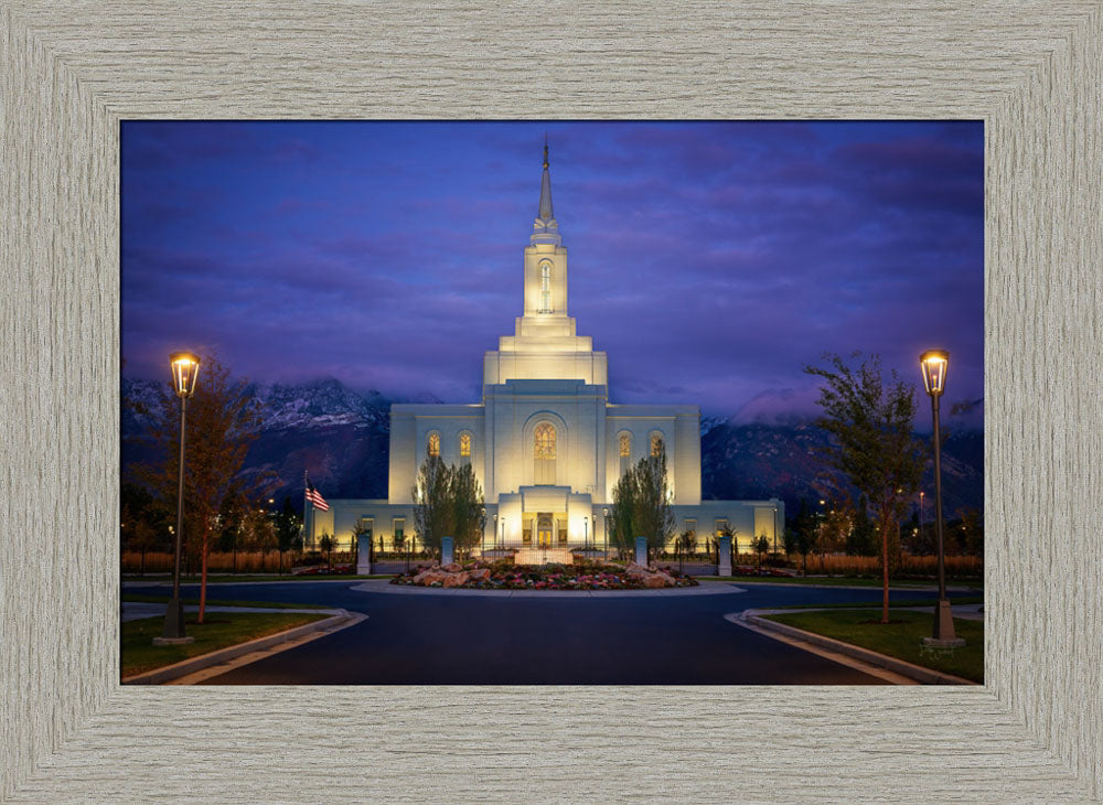 Orem Temple- With Eye Single to the Glory of God  - framed giclee canvas