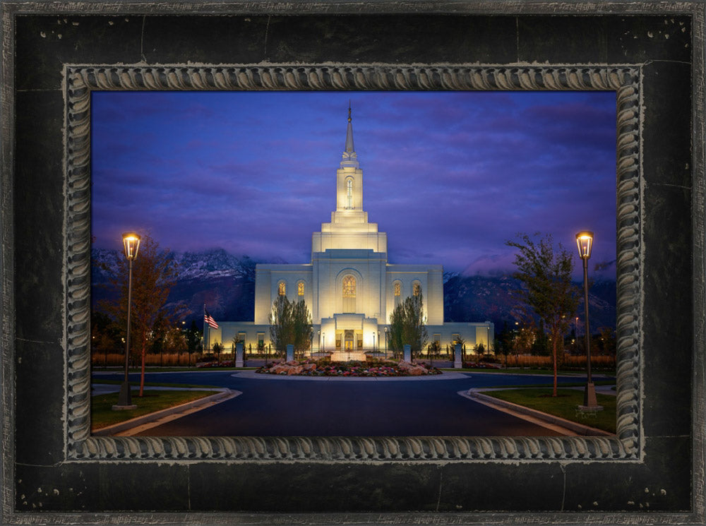 Orem Temple- With Eye Single to the Glory of God  - framed giclee canvas