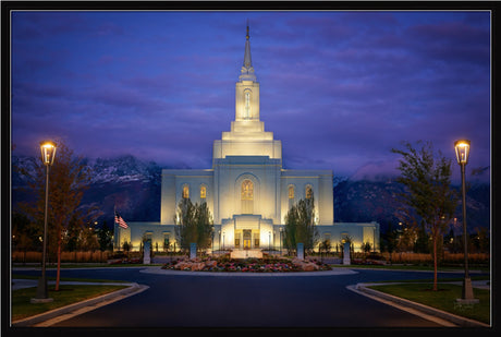 Orem Temple- With Eye Single to the Glory of God  - framed giclee canvas