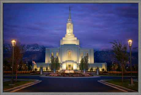 Orem Temple- With Eye Single to the Glory of God  - framed giclee canvas