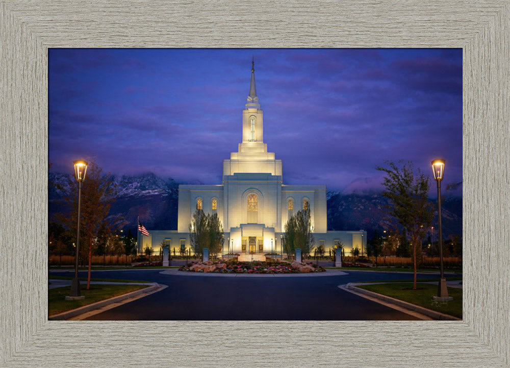 Orem Temple- With Eye Single to the Glory of God  - framed giclee canvas