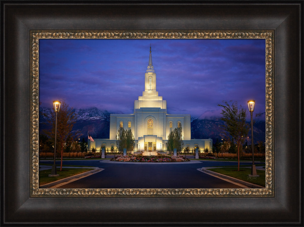 Orem Temple- With Eye Single to the Glory of God  - framed giclee canvas