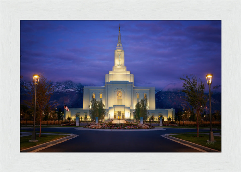 Orem Temple- With Eye Single to the Glory of God  - framed giclee canvas