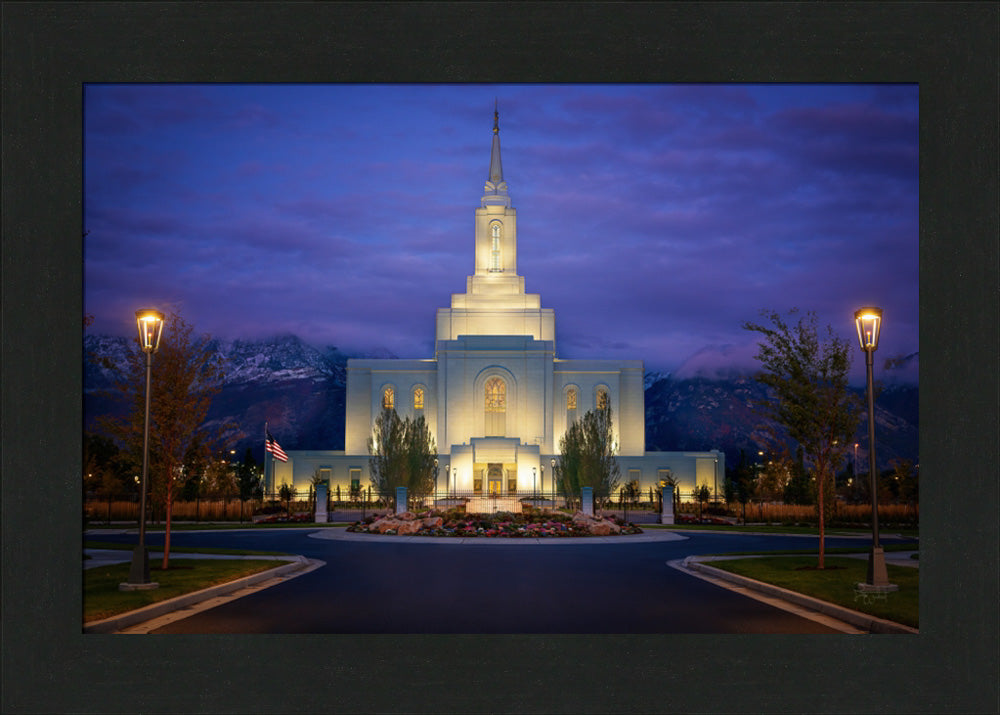 Orem Temple- With Eye Single to the Glory of God  - framed giclee canvas