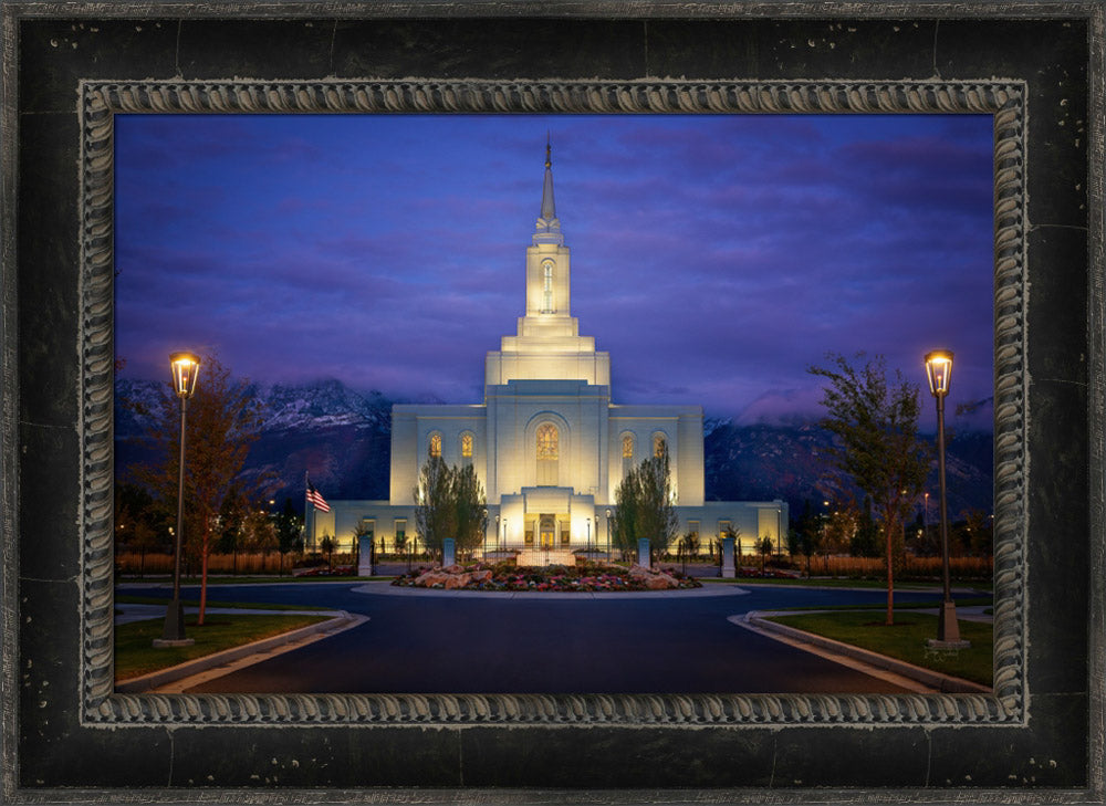 Orem Temple- With Eye Single to the Glory of God  - framed giclee canvas